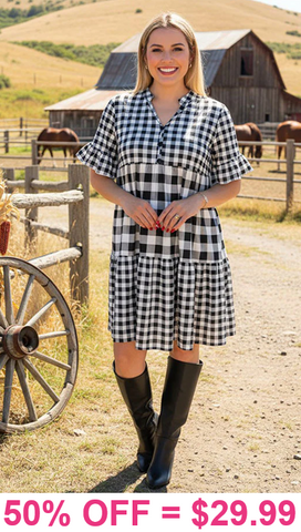 Black and White checkered dress