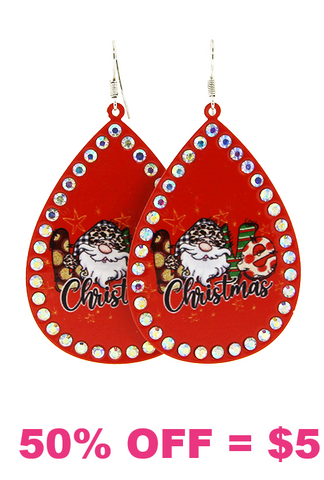 LOVE Christmas Red earrings