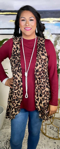 Leopard Sheer Vest
