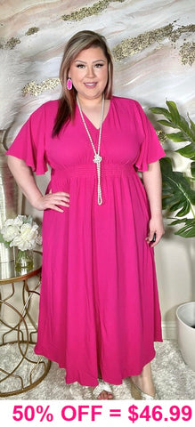 Hot Pink Maxi Dress TOP SELLER