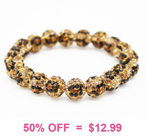 BLING Leopard Pave Rhinestone Bracelet