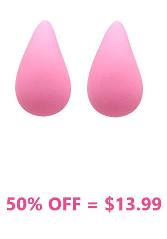 Matte Pink Trendy teardrop earrings