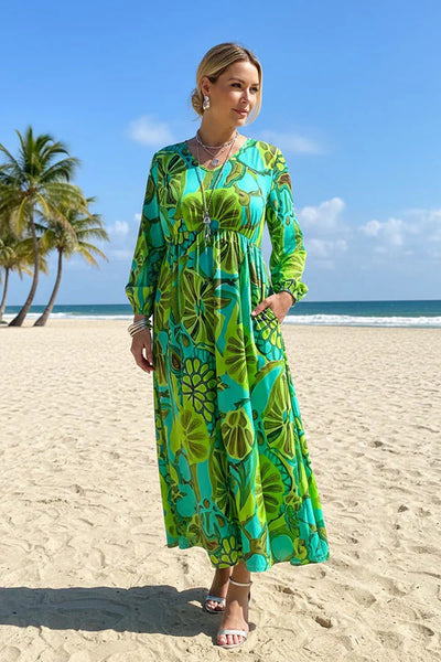 S,M,3X : Green and Turquoise Maxi Dress – Shop Southern Charm