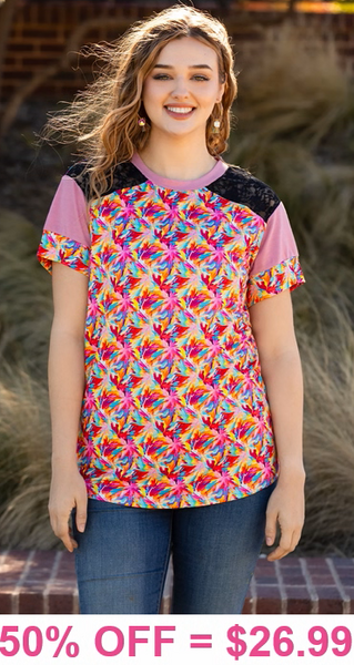 トップス THEREDTHREAD S print tops charm THEREDTHREAD / ザレッドスレッド】S print tops charm