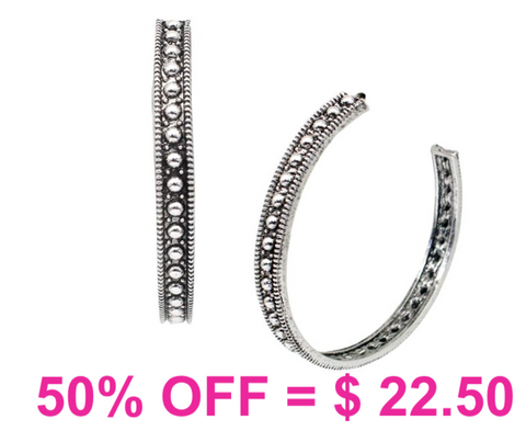Western Bubble Open Hoop Earring
