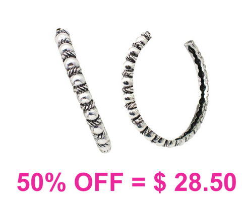 Western Bubble Open Hoop Earring