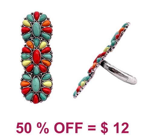 Multi Color Stone Ring