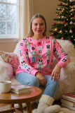 Pink Nutcracker Printed Long Sleeve Top