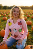 Sequin Pumpkin patch long sleeve top