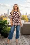 Brown Polka Dot top