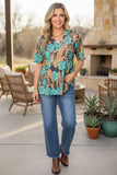 Turquoise Trails print top