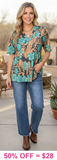 Turquoise Trails print top