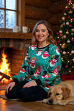 Snowman Teal Long sleeve top