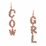 Rhinestone "COWGRL" Dangle Earring