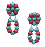 Concho Stone Dangle Post Earring