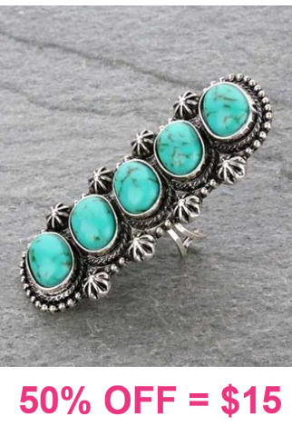 Oversized Western Style Cuff Ring