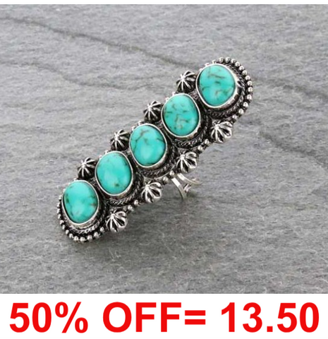 Oversized Western Style Cuff Ring
