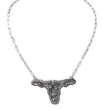 Longhorn Engraved necklace