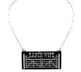 Western Ranch Wife Plate Necklace