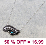 Western Pistol Necklace