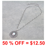 Western Oval Concho w/Bling Necklace
