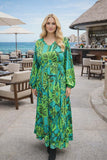 Green and Turquoise Maxi Dress