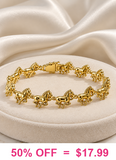 Gold Horses bracelet with magnetic clasp