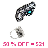 Western Pistol Cuff Ring