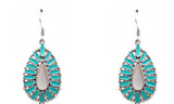 Turquoise Inlay & Silver Teardrop Earrings
