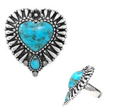 Turquoise Heart Ring