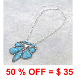 Western Steer Skull Stone Pendant Necklace