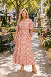 NEW Light Orange printed dress