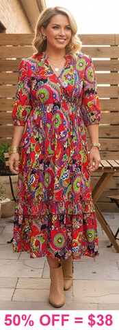 Colorful Printed Dress