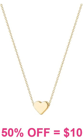 Gold Necklace with Mini Heart pendant