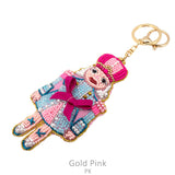Beaded Nutcracker doll keychain