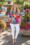 Tropical Flower Multi Color top
