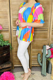 Colorful Square Neck Top
