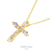 Mini bling cross Gold necklace