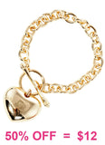 Gold Heart Chain bracelet