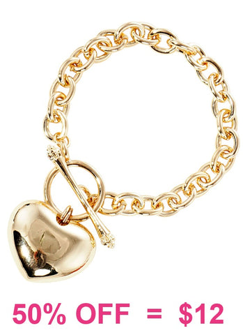 Gold Heart Chain bracelet