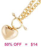 Gold Heart necklace 18" chain
