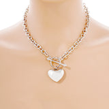 Gold Heart necklace 18" chain