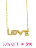 L❤️VE gold chain necklace