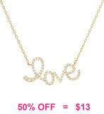 Bling Love gold necklace