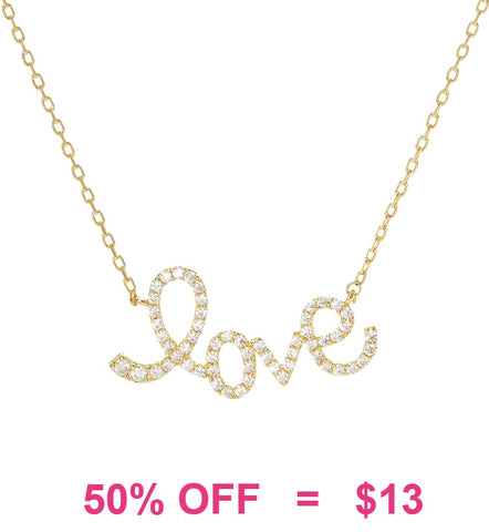 Bling Love gold necklace