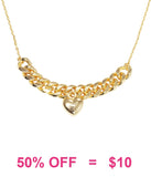 Gold Chain necklace with Heart