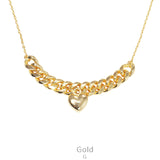 Gold Chain necklace with Heart