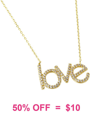 Bling LOVE Gold necklace