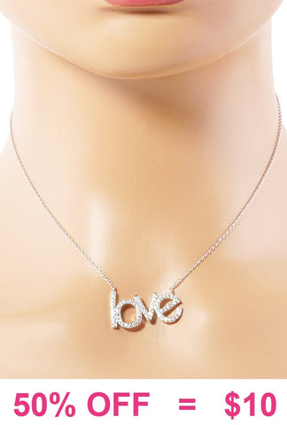Bling LOVE Silver necklace