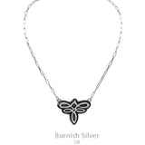Western boot stitch design necklace